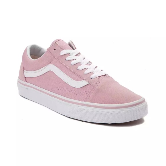 pink and white vans shoes